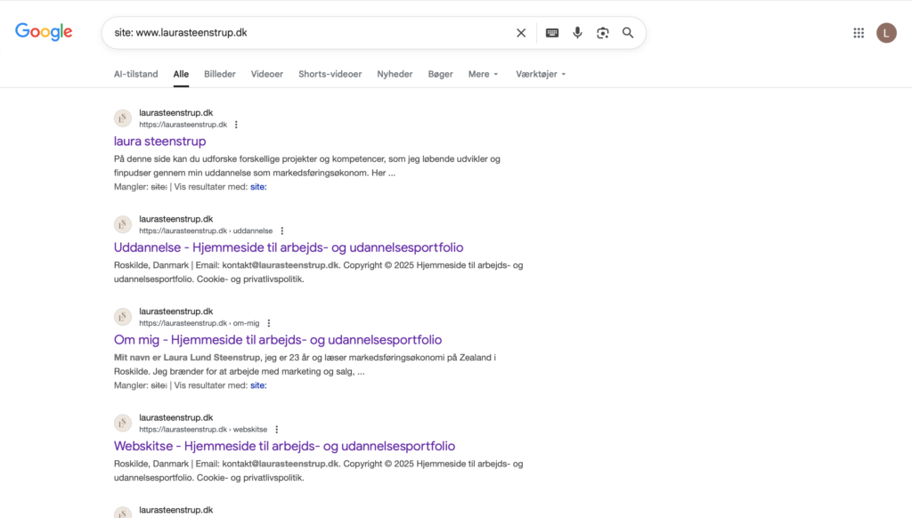 Sitemap af laura steenstrup