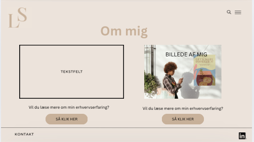 Billede af Laura Steenstrups webskitse - om mig afsnit